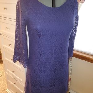 Blue lace dress